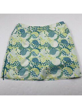 Bette & Court Skort Women’s 10 Side Zip Front/Back Pocket Green Golf Sport
